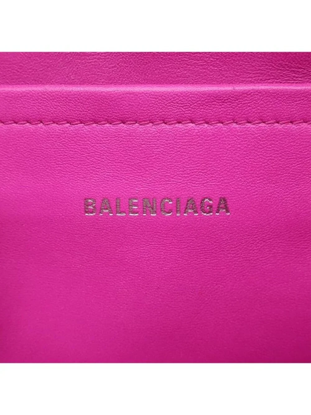 Balenciaga 2-Way Bag Ibiza Basket Bag Nylon Leather Pink Silver Vivid Handbag